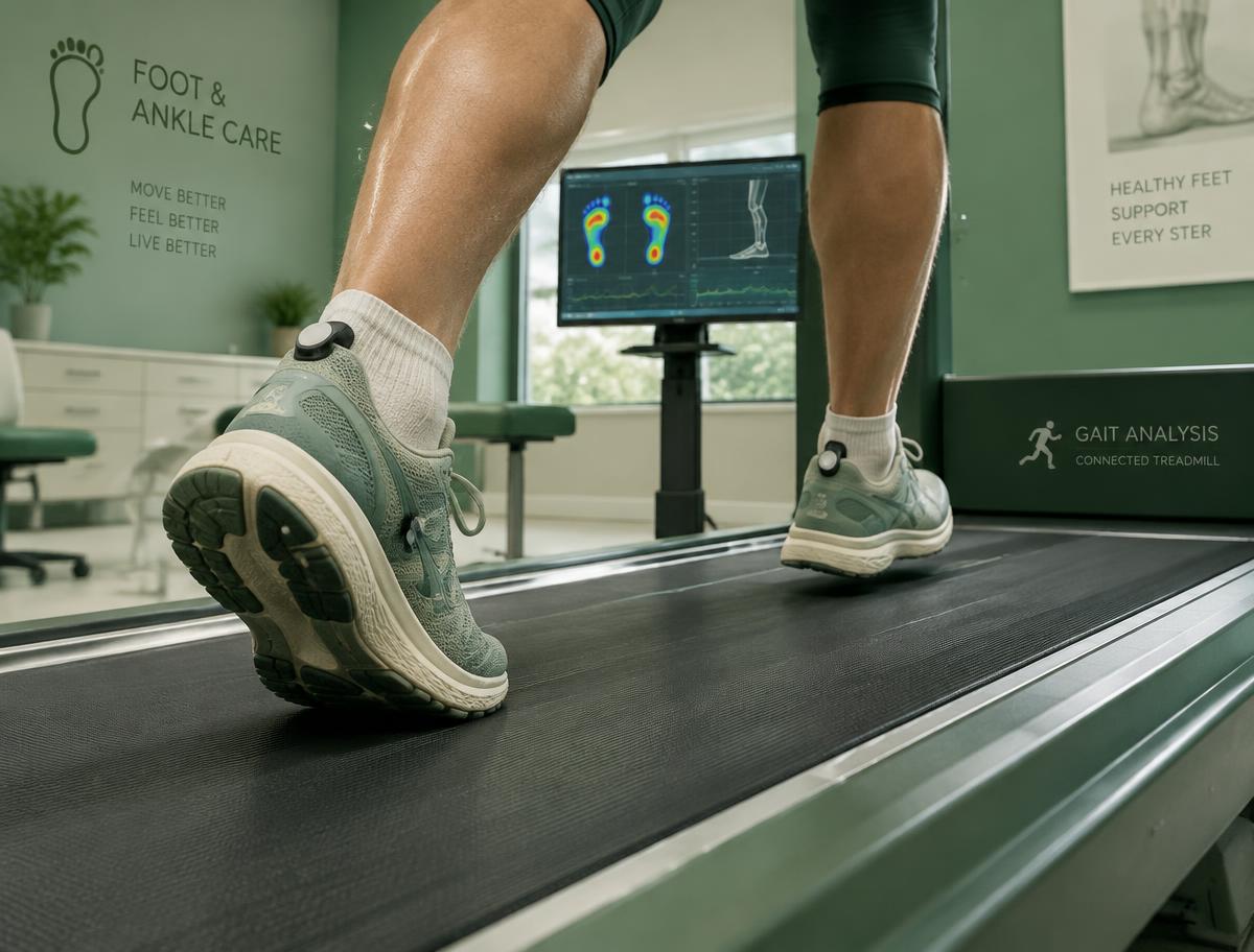 Analyse de la marche sur tapis connecté